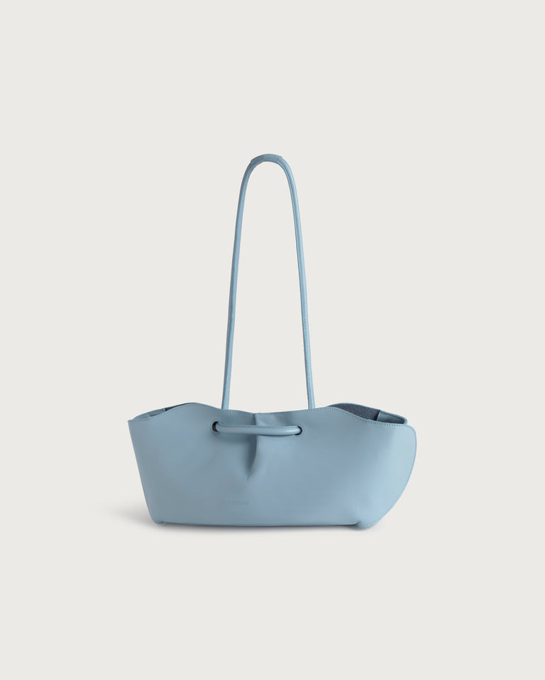 Bolso azul claro piel Julie sostenible silueta - 1