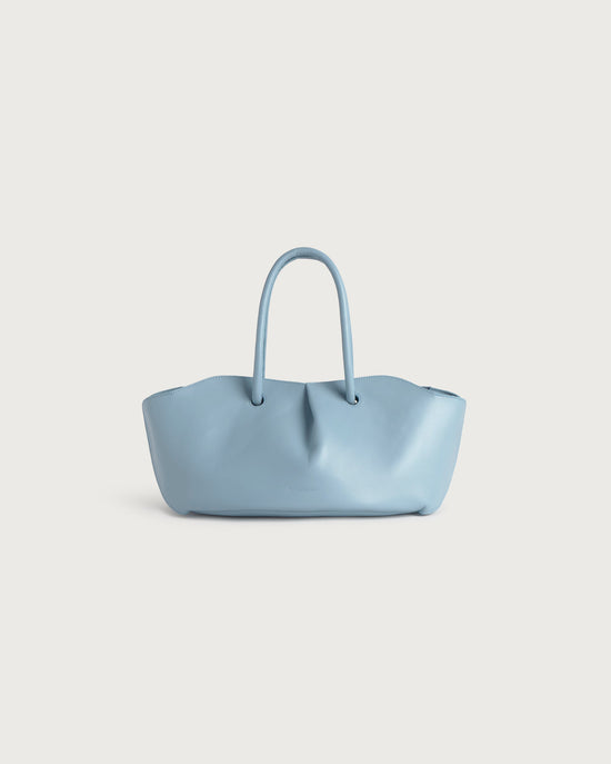 Bolso azul claro piel Julie sostenible silueta - 3