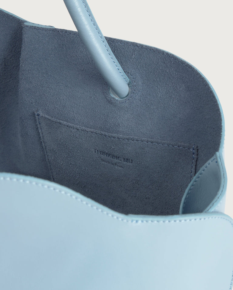 Bolso azul claro piel Julie sostenible silueta - 5