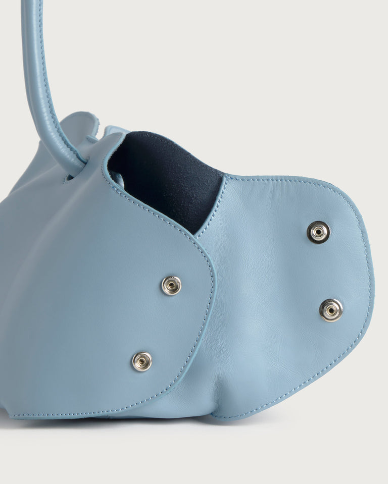 Bolso azul claro piel Julie sostenible silueta - 7