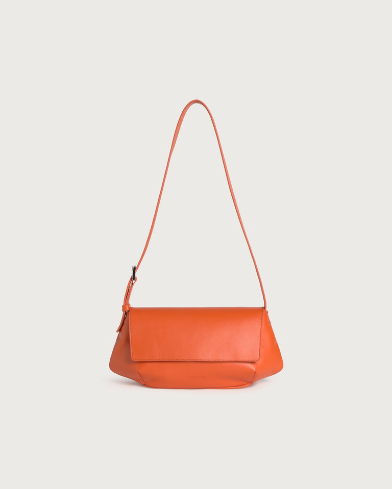 Bolso naranja piel Jennie sostenible silueta - 1