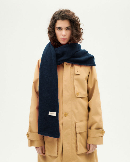 Blue alpaca wool scarf Lauren