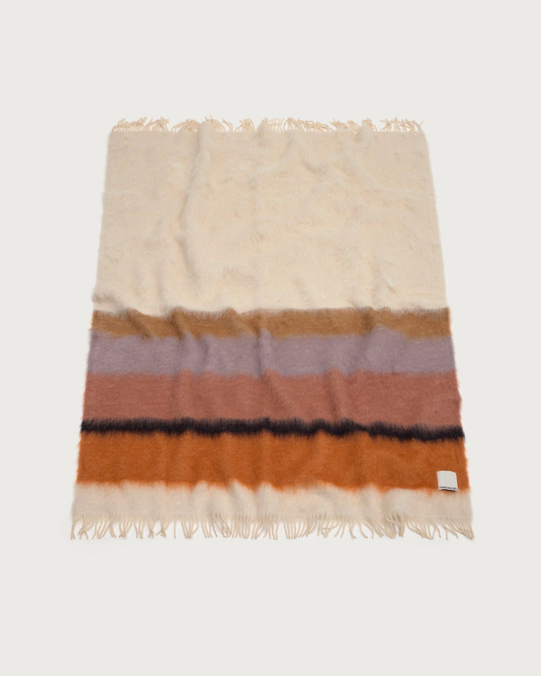 Manta multicolor naranja Serenity - silueta 2