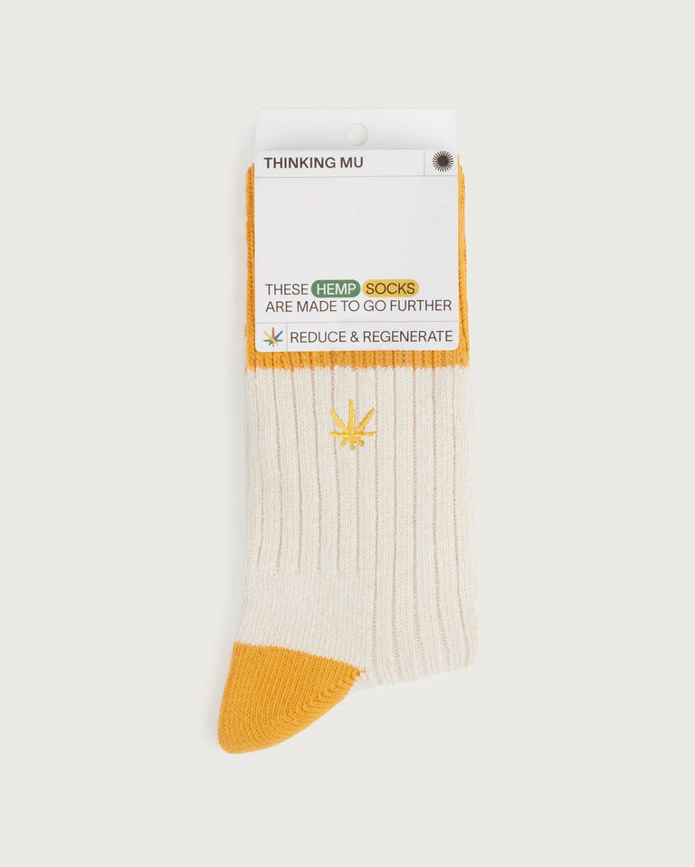 Calcetines amarillos Hemp Peu - silueta 5