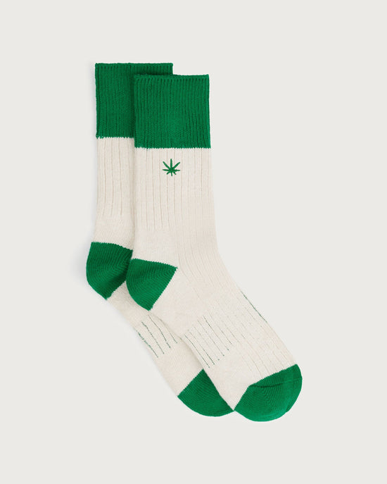 Calcetines verdes Hemp Peu  - silueta 1