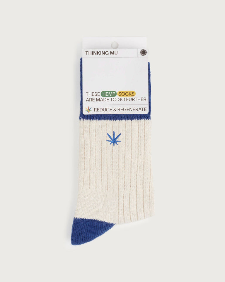 Calcetines azules Hemp Peu - silueta 5