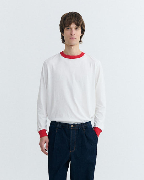 Camiseta manga larga puños rojos Emilio R